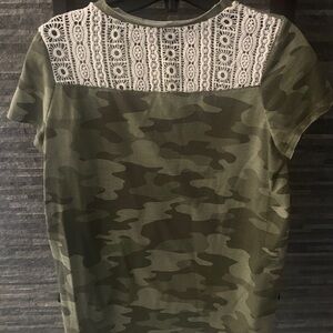 Girls size 16 Camo and Lace Tshirt